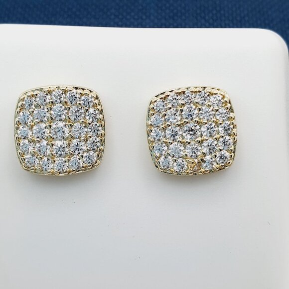"14K Gold Plated Cubic Zircon Earrings, EVBRS413